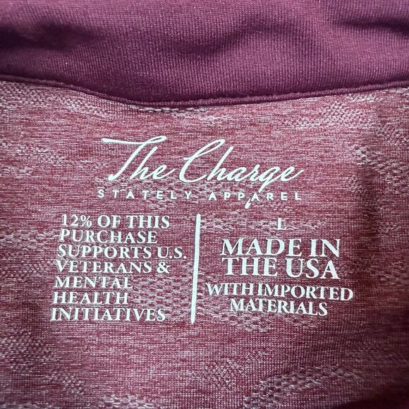 The Charge Stately Apparel Maroon Away men’s polo shirt - size large - Picture 6 of 8